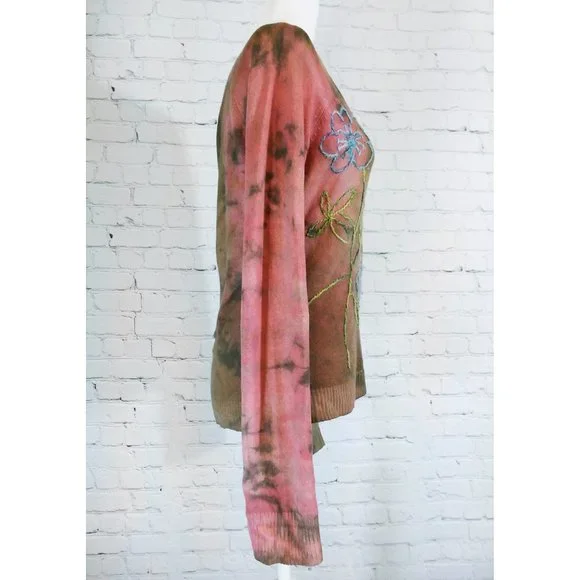 GOA Cashmere Tie Dye Flower Sweater